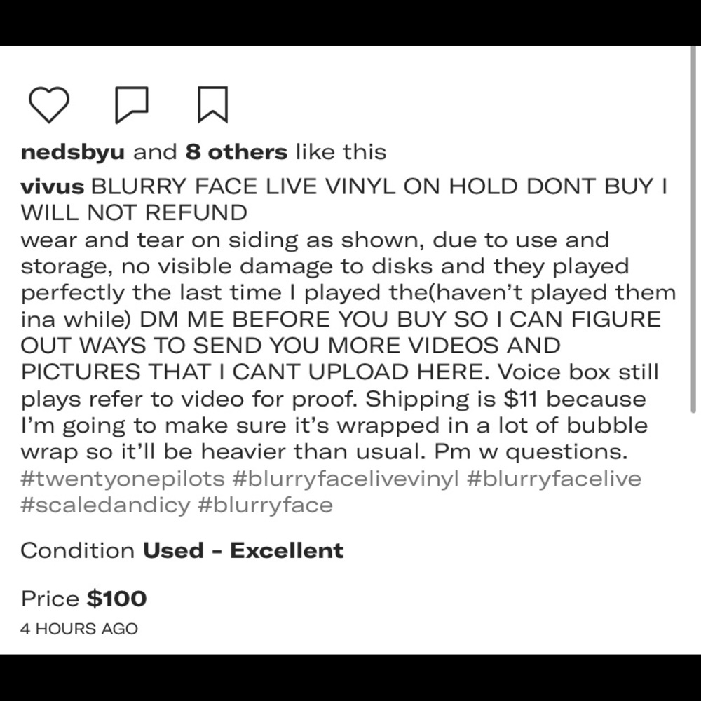 Blurryface Live Pre Owned Vinyl
